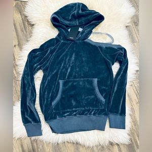 Hudson Velvet off shoulder hoodie